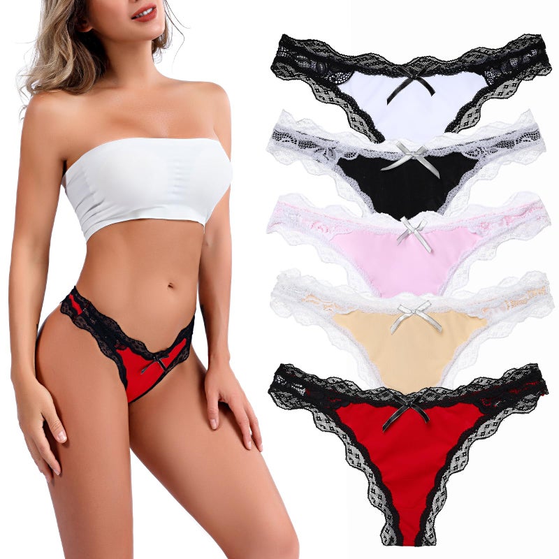 SPFAS Women's Lace Underwear Sexy Panties for Women Comfort Cheeky Bikini Underwear Soft Hipster Brief Panties for Ladies - Image 1
